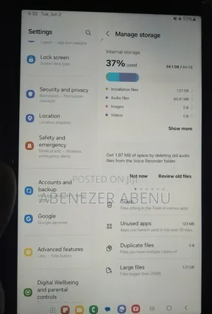 New Samsung Galaxy Tab A9 64 GB Gray