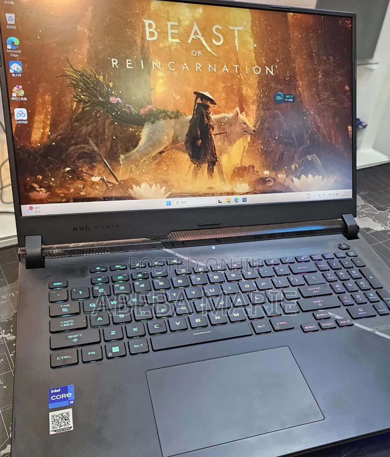 New Laptop Asus ROG Strix G17 32GB Intel Core i9 SSD 1T