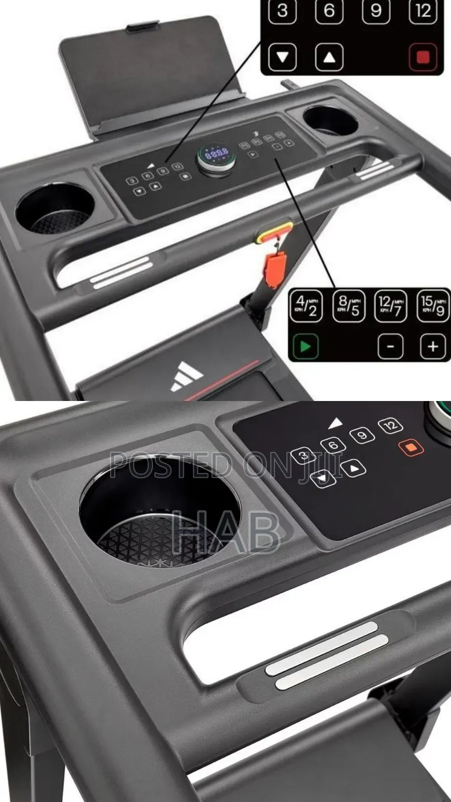 Treadmill Adidas T1 አስተማማ ብራን ቦታ ማይዝ ዘመናዊ 3.5የፈረስ ጉልበት ያለው