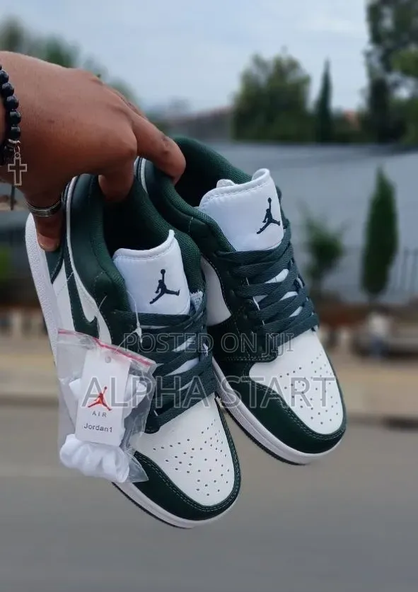 Nike Air Jordan 1 Low White 'Galactic Jade' Made in Vietnam