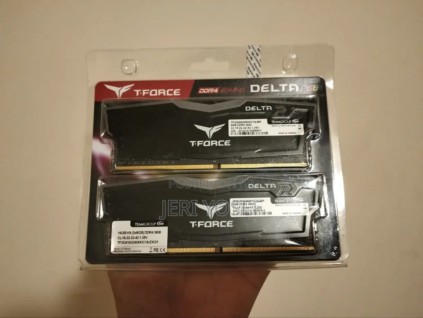 T Force Delta Ram 1x8 Gb 3600mhz RGB