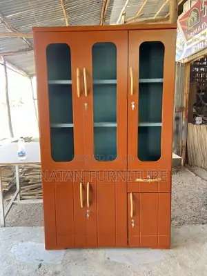 Office Shelves Locally Made of MDF Withe Three Door and Partitions