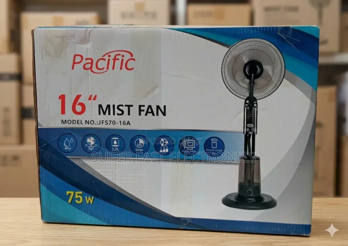 ​Pacific Stand Fan 16 Inch Mist Fan With Remote Control (75w,