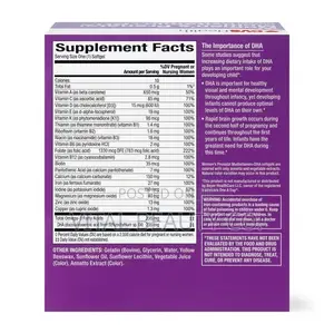 Women's Prenatal+Dhs Algae-Sourced Dha Complete Prenatal Multivitamin