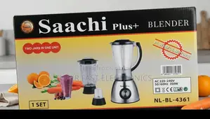 Saachi Plus+ Blender Countertop Set 350w With 2 Jars Grinder Mill