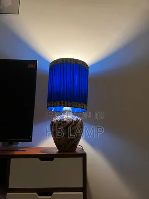Hb Royal Blue Handmade Table Lamp