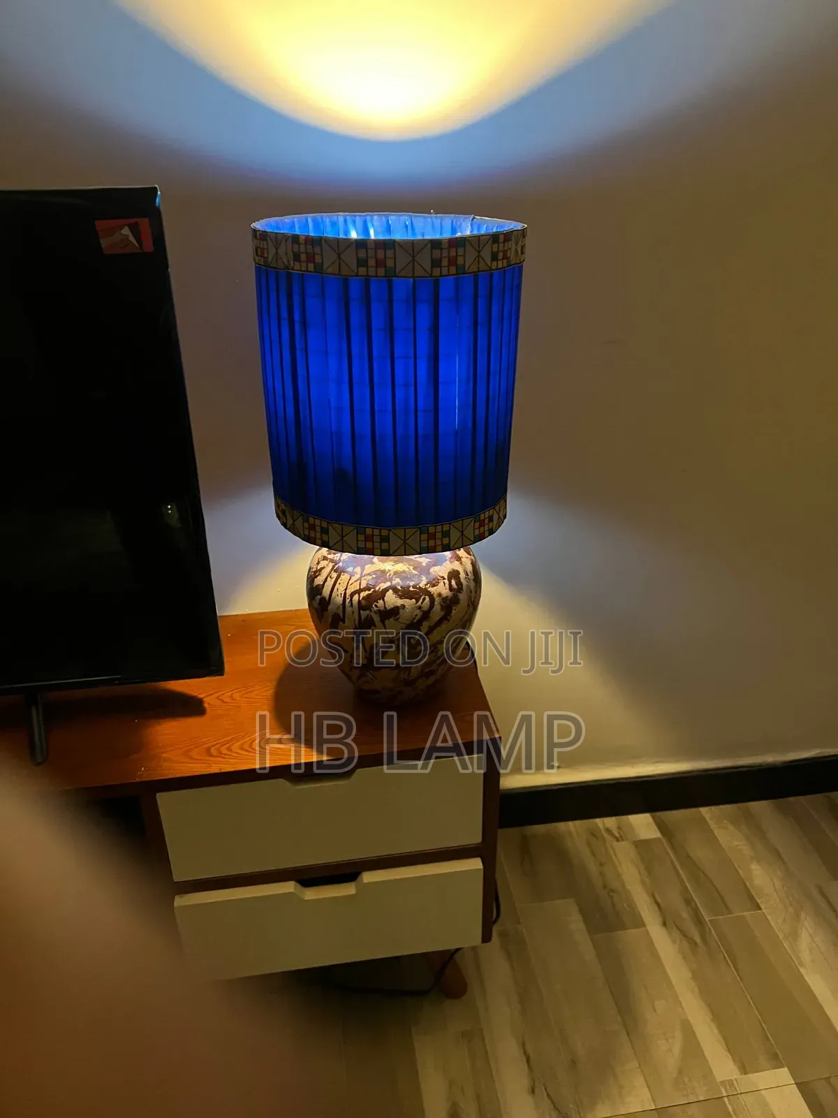 Hb Royal Blue Handmade Table Lamp