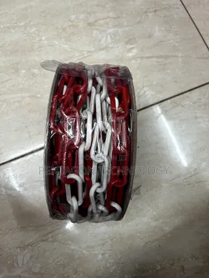 Plastic Safety/Barrier Chain Wrapped In Clear