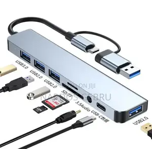 Dual Type C and Usb Port Multi Function Adapter