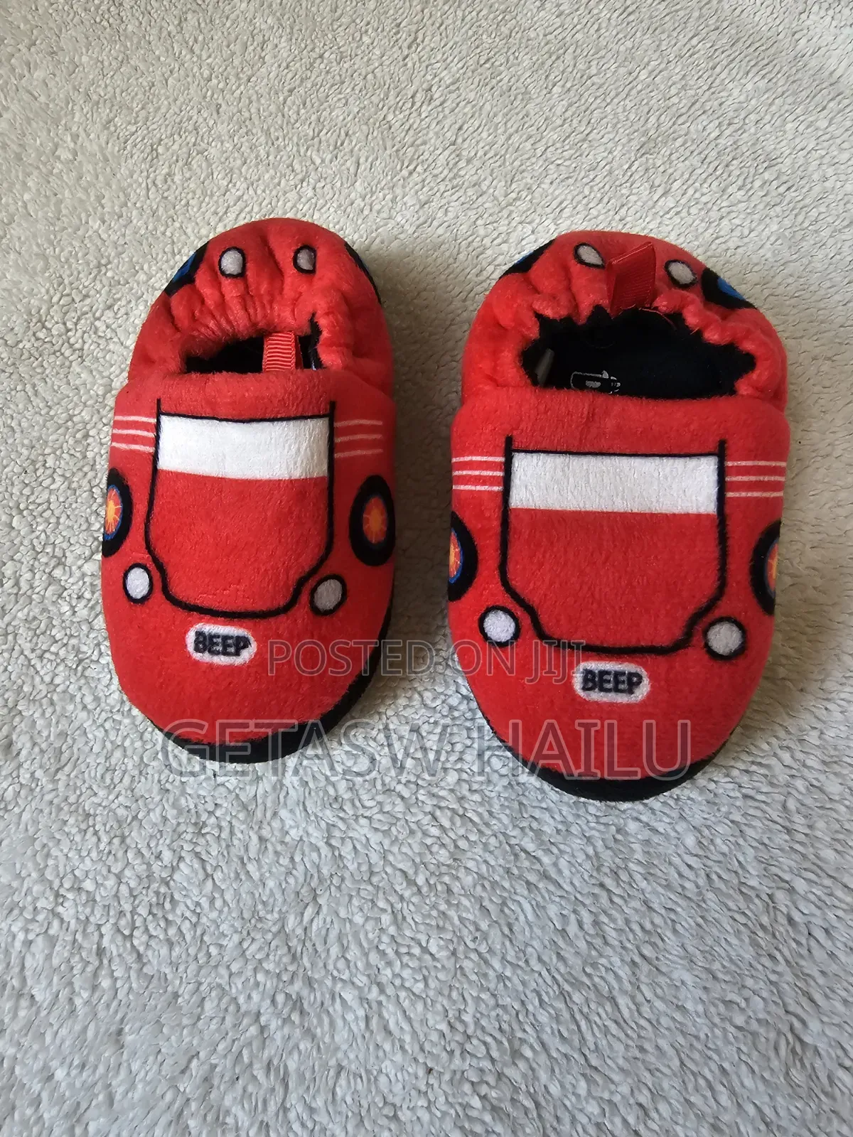 Slippers Red Car Shoe Size 6