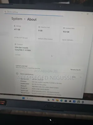 New Laptop Asus TUF Dash F15 16GB Intel Core i7 SSD 512GB