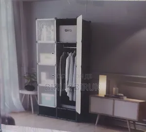 Plastic and Metal Cubic Cloth Cabinet