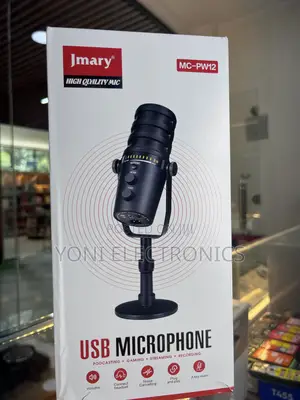 Jmary Mc-Pw12 Usb Desktop Microphone –High-Quality Condenser Mic With