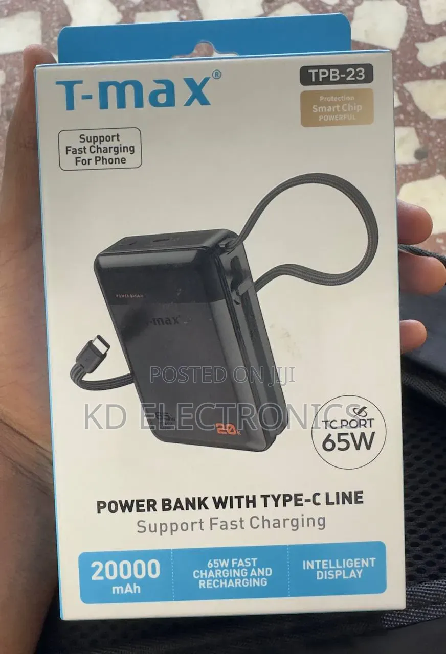 Pc ቻርጅ የሚያደርግ የ ቲማክስ ፓወር ባንክ T-Max Power Bank