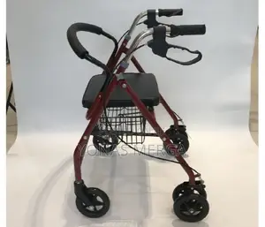 Walking Frame With Seat Chair矣粵carry Bag, for Seniors, Red