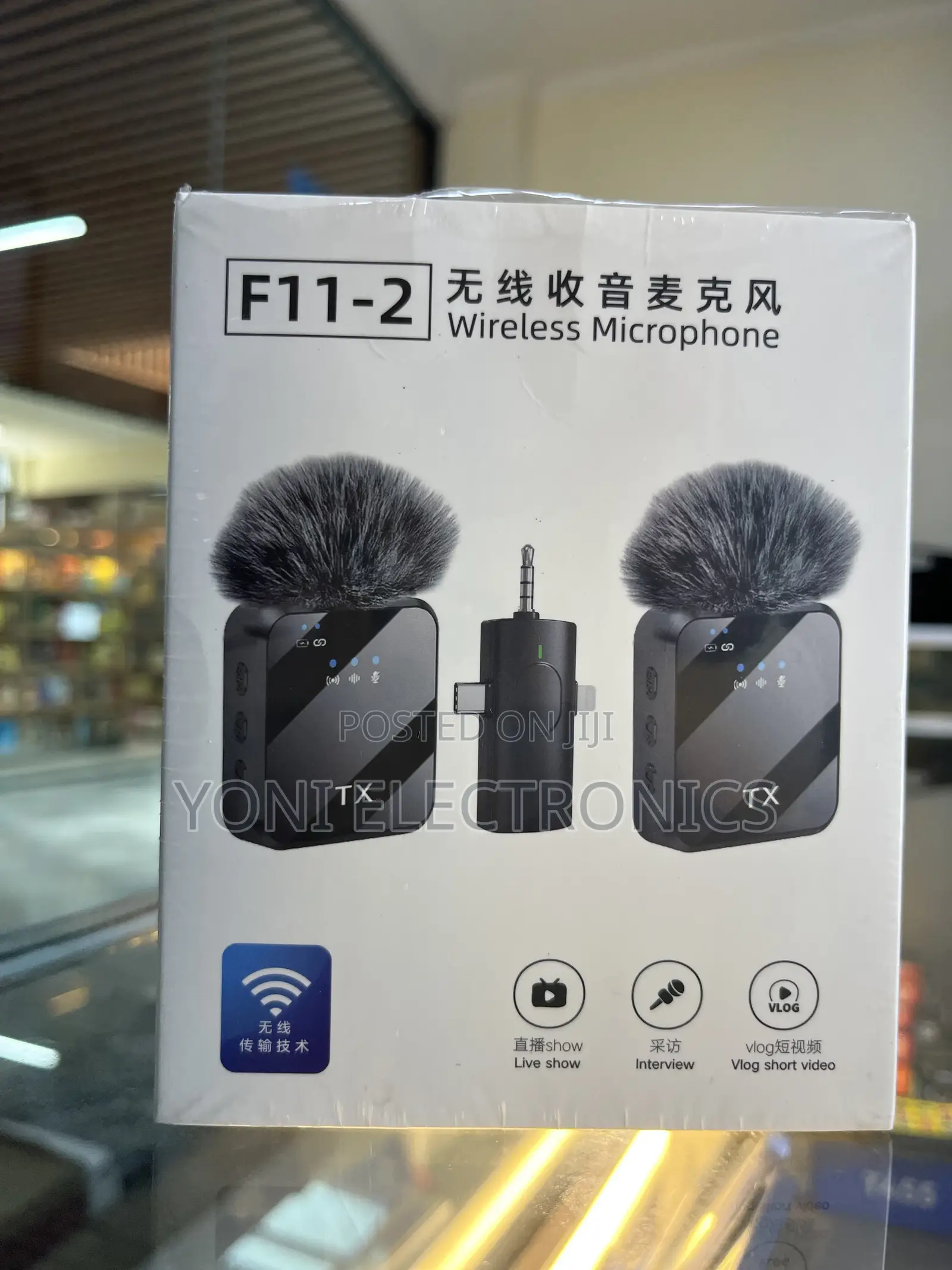 F11-2 Professional Wireless Lavalier Microphone System – 3-in-1 Dua