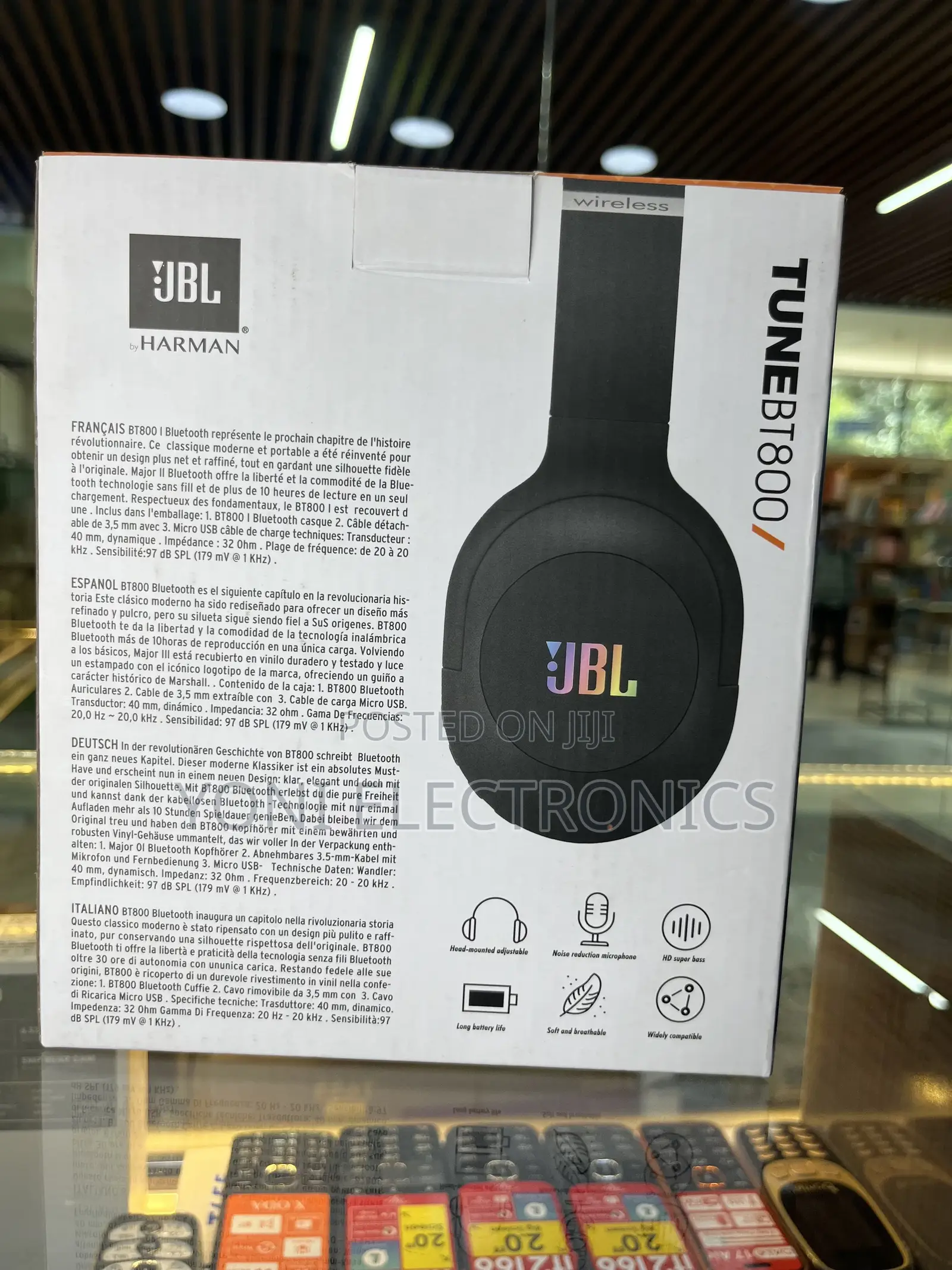 JBL Tune Bt800 Wireless Over-Ear Headphones – Pure Bass Sound