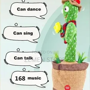 Dancing Cactus Toy ድምጽ / ሙዚቃ ሲከፈት የሚደንስ