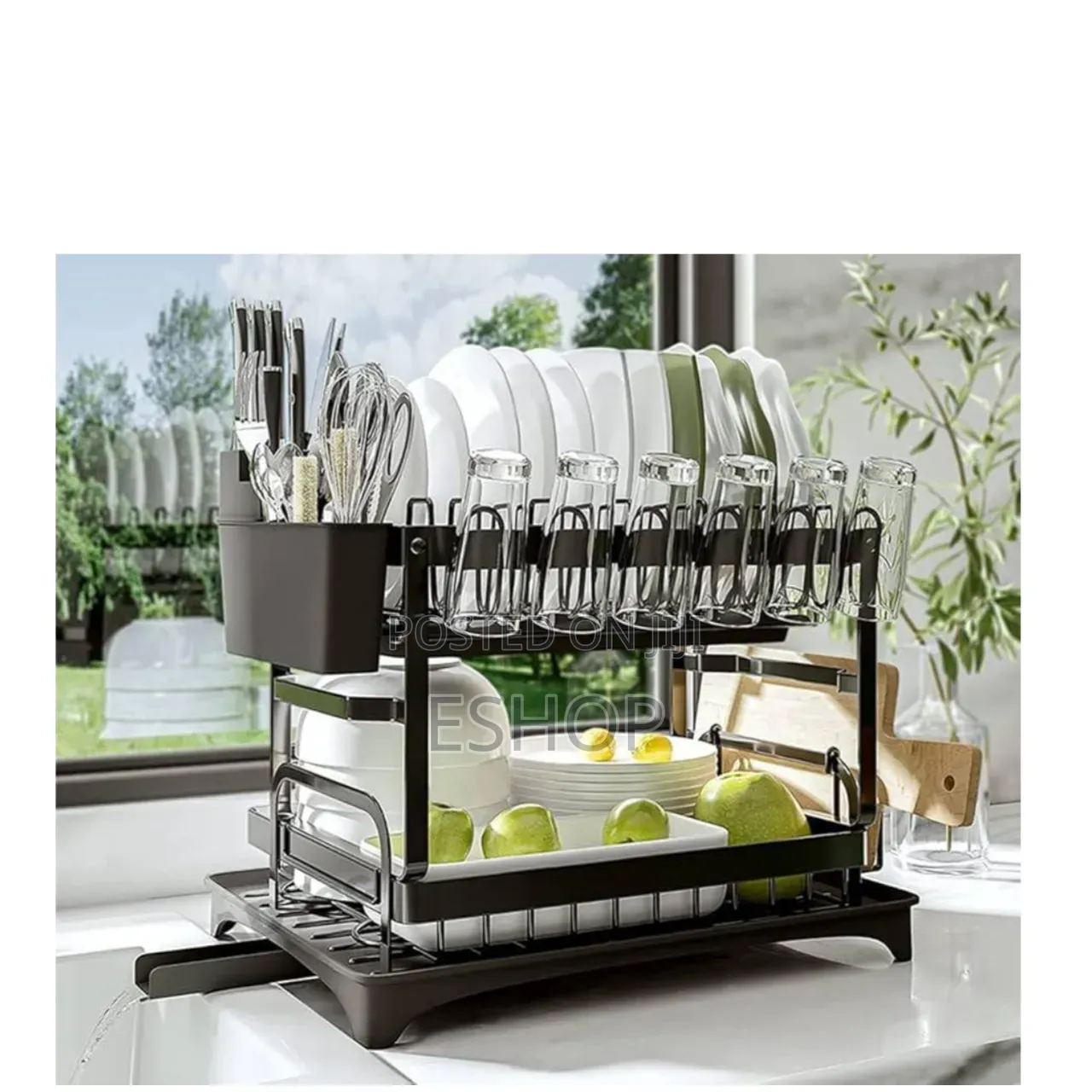 Heat-Resistant 2-Tier Rack – Place Near Stove Without Worry