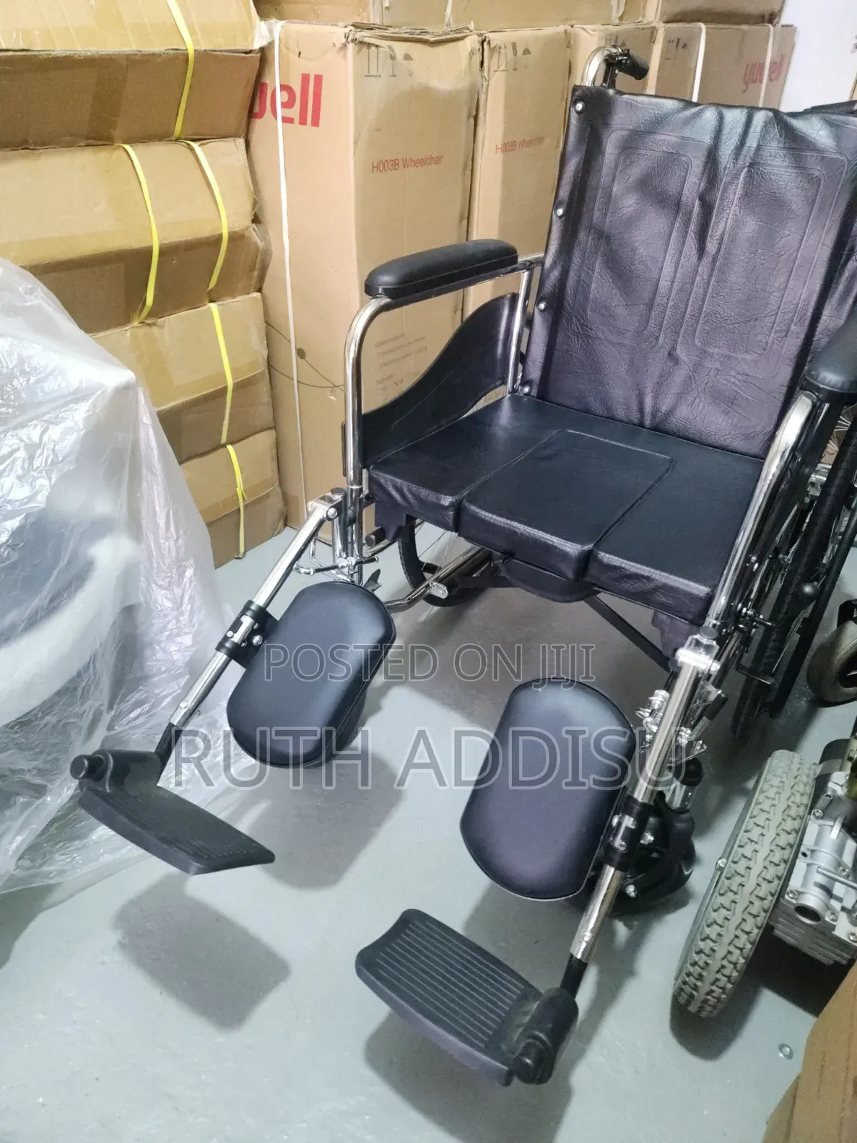 Reclining Wheelchair With Commode Toilet Adult Wheelchair Medical ዊልቸር