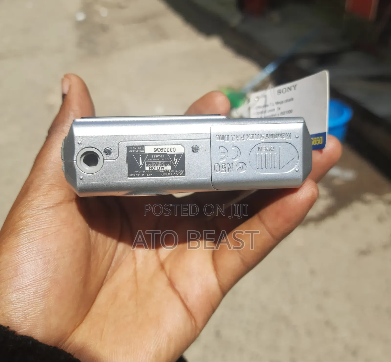 Silver Sony Cyber-Shot DSC-S650 Digital Camera, a 7.2-Megapixel