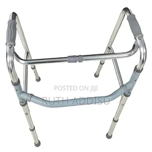 Wellpro Aluminum Folding Wheelless Walker With Adjustable Walker New