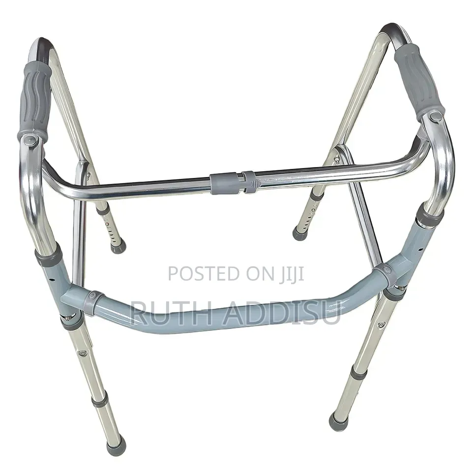 Wellpro Aluminum Folding Wheelless Walker With Adjustable Walker New