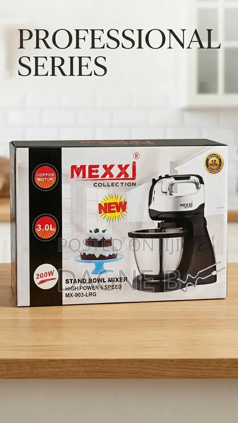 Mexxi Mx-903-LRG Stand Bowl Mixer የሊጥ ማቡኪያ