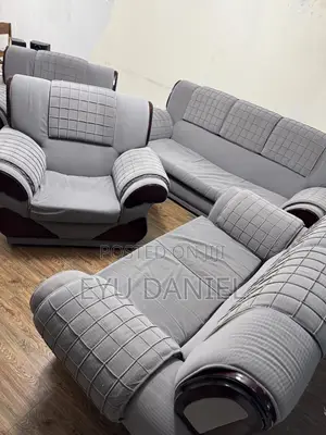 Gray Fabric Sofa Set (3+2+1+1 Seater)