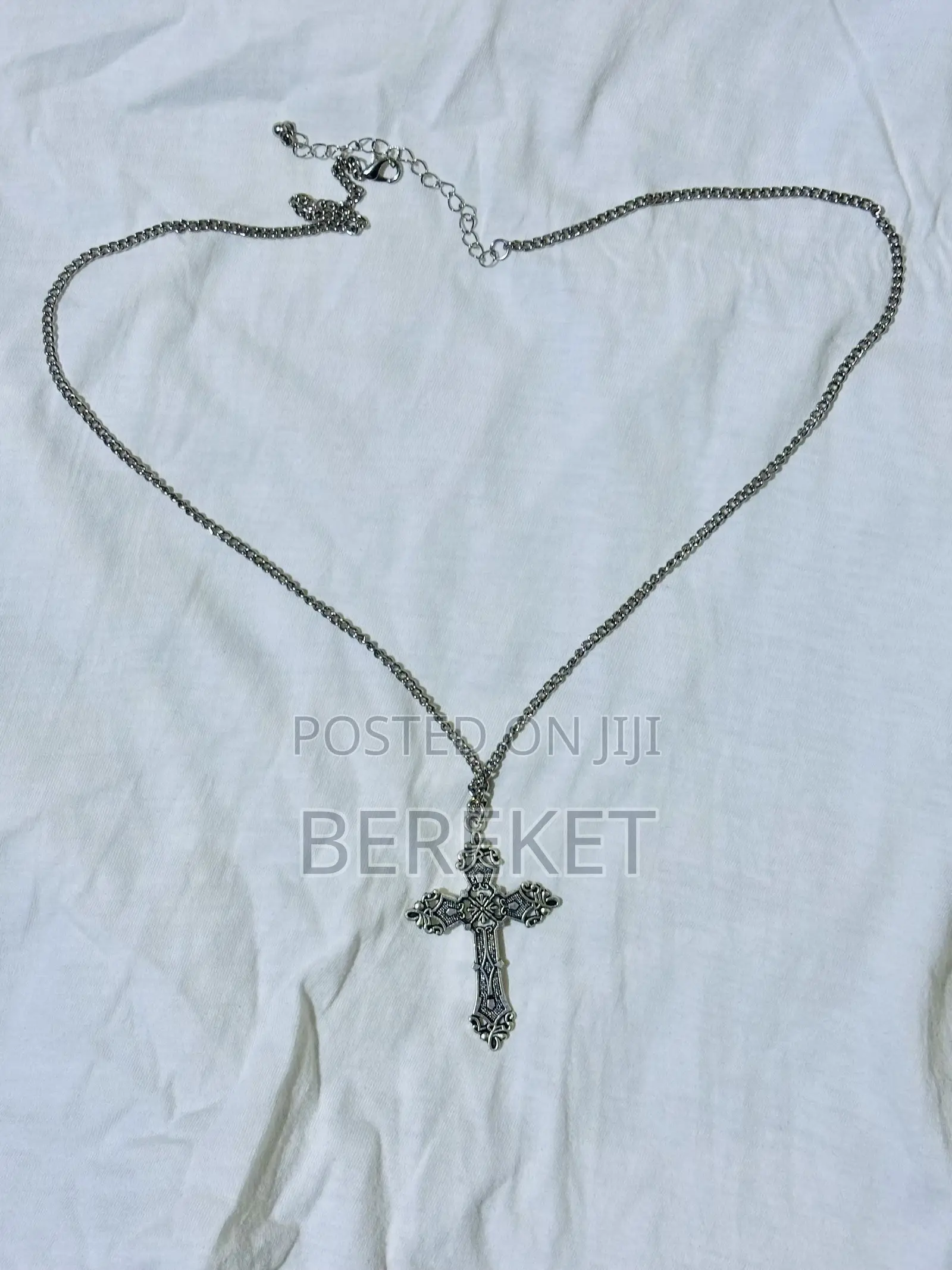 Silver Cross Necklace | Stainless Steel |Stainless Chain