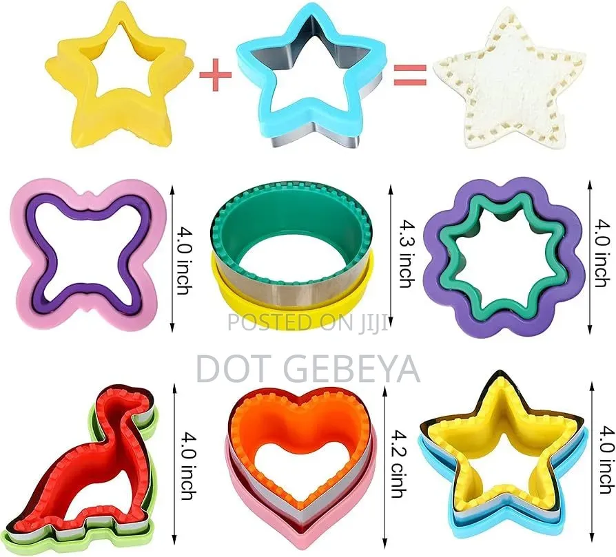 12-Piece Plastic Cookie Cutters