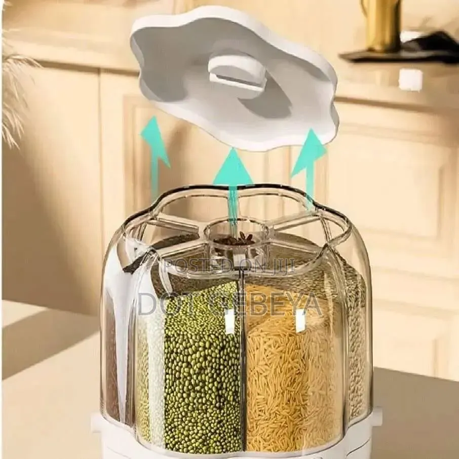 Rotating Grain Barrel Home Kitchen Dispenser.