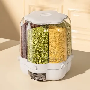 Rotating Grain Barrel Home Kitchen Dispenser.