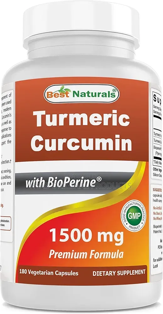 Turmeric Curcumin 1500mg/Serving With Bioperine -180 Veggie Capsules