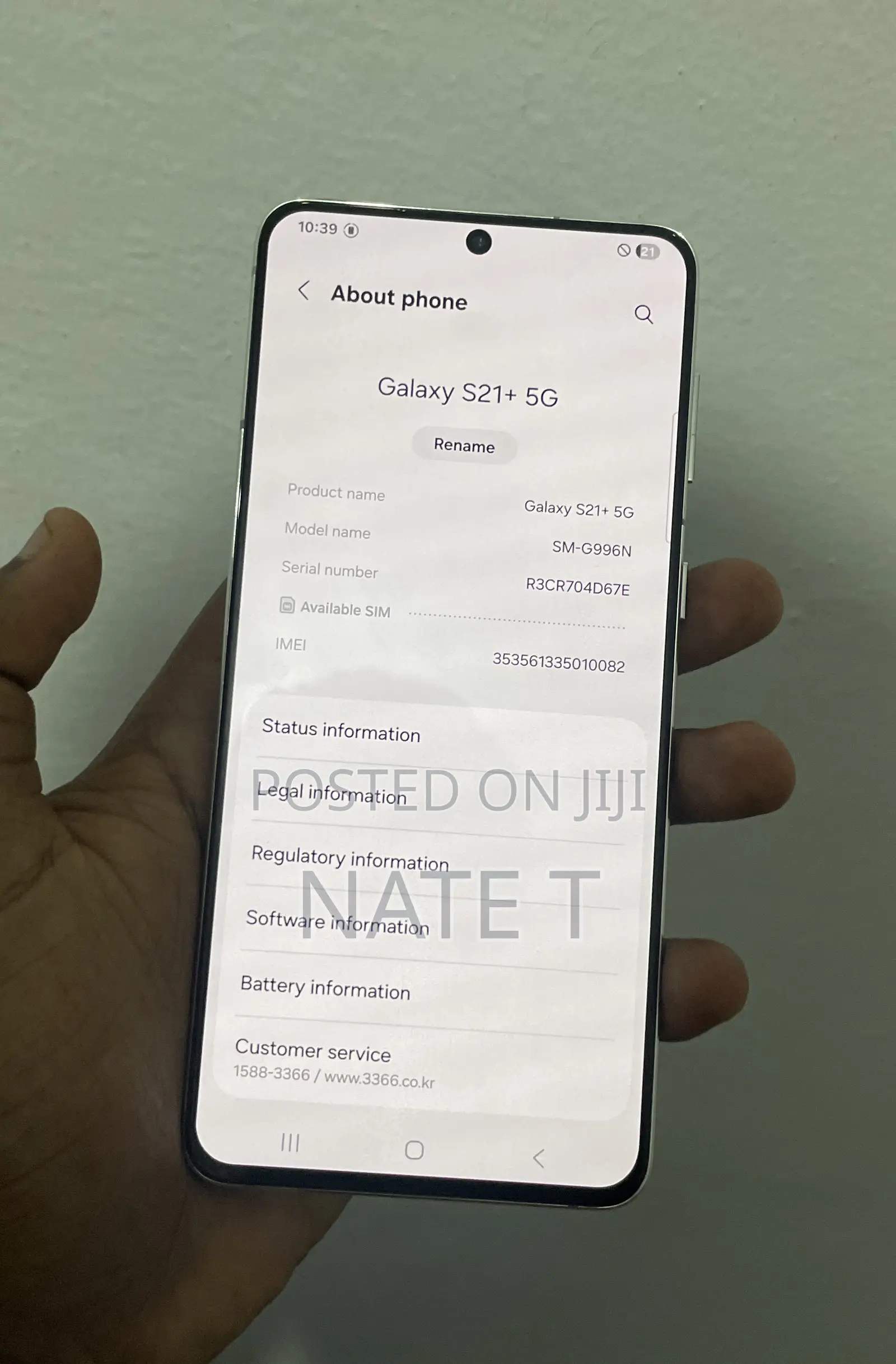 New Samsung Galaxy S21+ 5G 256 GB Rose Gold