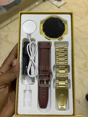 Premium Golden Smart Watch Luxury Combo S