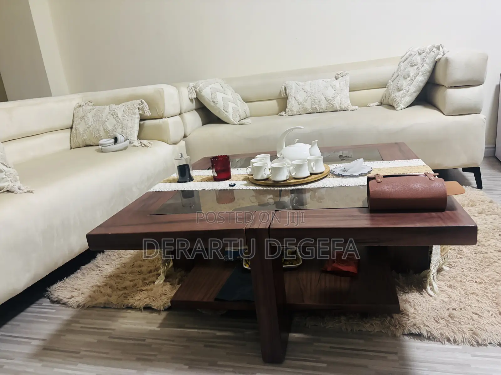 Complete Living Room Set – Sofas, Chairs Glass Table