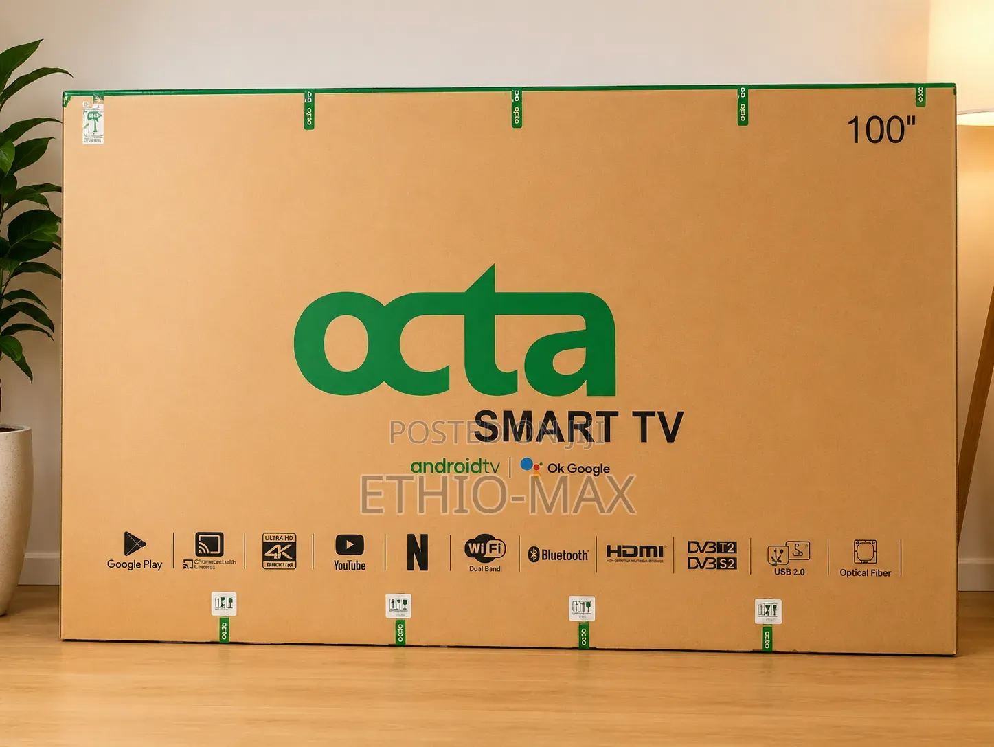 Octa 100” Smart Google Tv – Ultra Hd | Original | Giant Screen