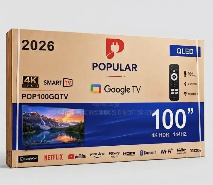 Popular 100 Inch Tv Qled HDR Google Tv Pop100gqtv Smart Tv (2026