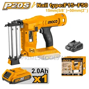 Ingco 20v Cordless Brad Nailer Stapler Kit – Battery