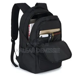 Green Lion Smithfield Laptop Backpack Features Black Laminated Leather
