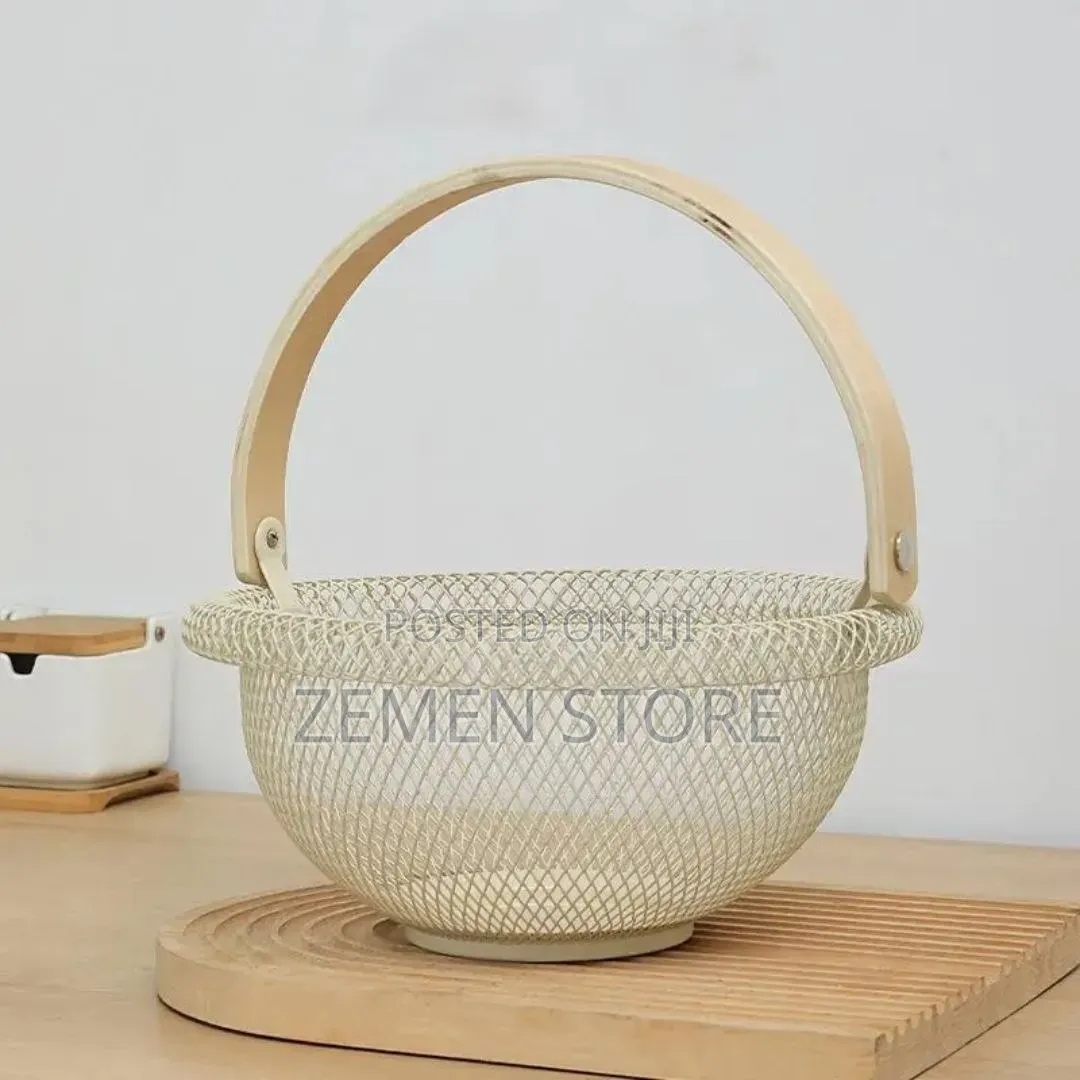 Round Metal Mesh Fruit Storage Basket