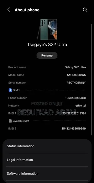 Samsung Galaxy S22 Ultra 512 GB Black