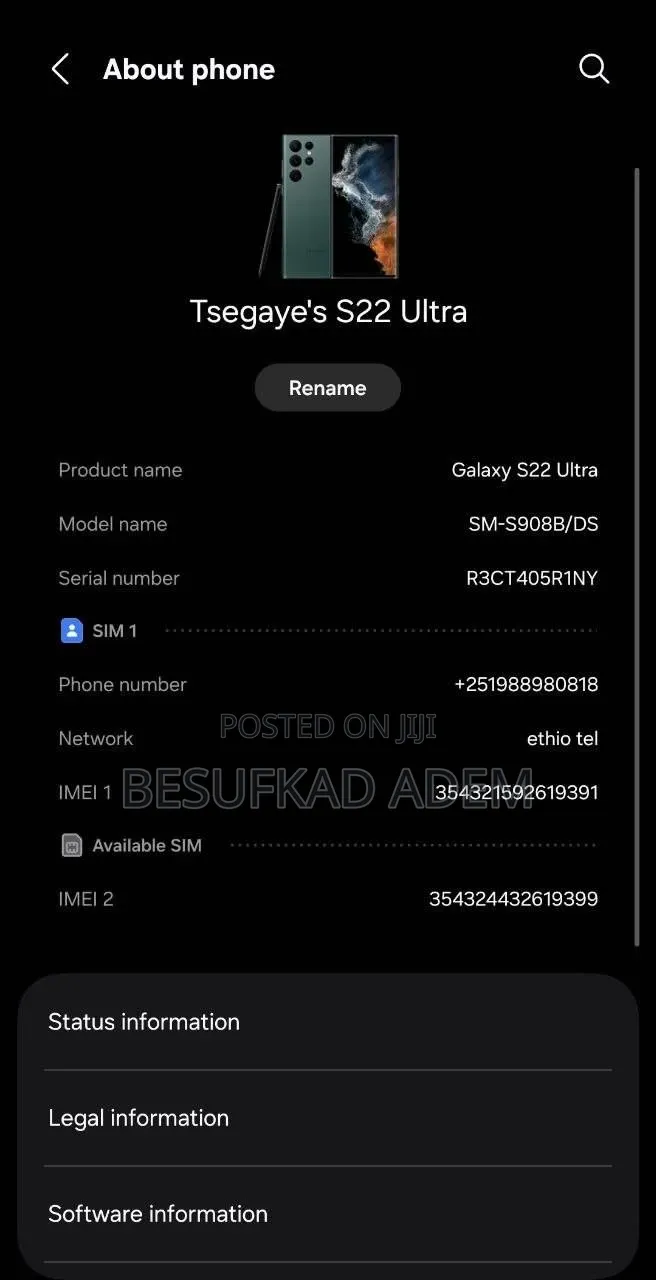 Samsung Galaxy S22 Ultra 512 GB Black