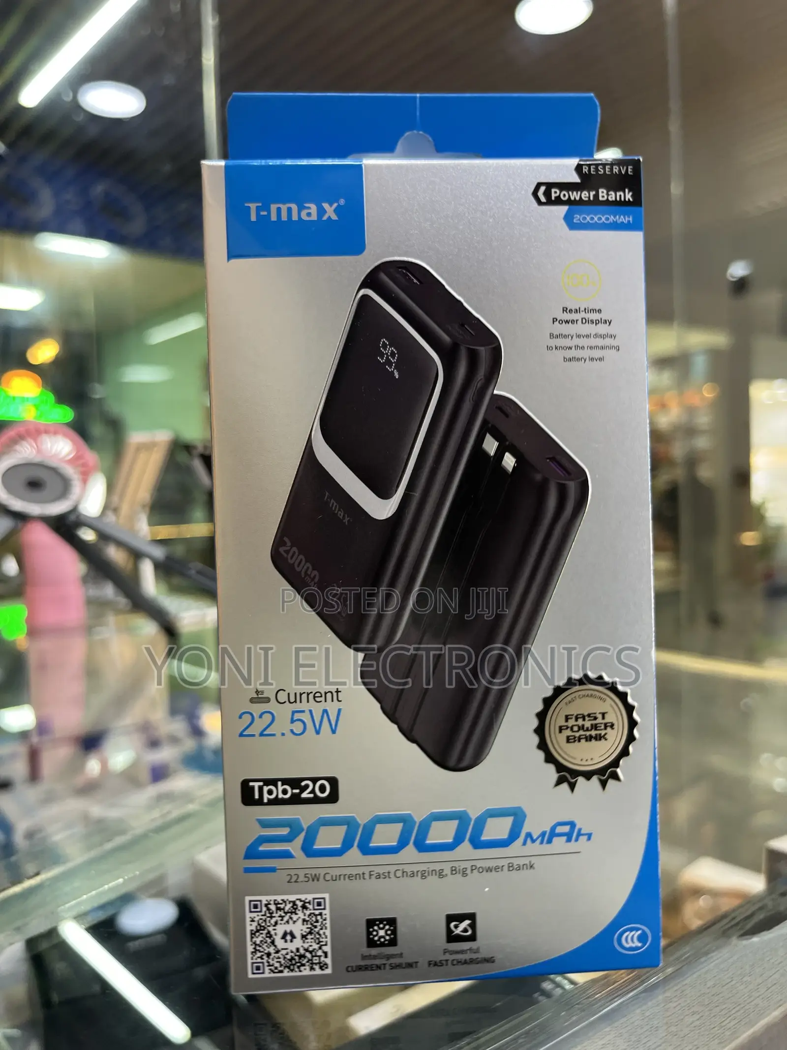 T-Max TPB-20 20000mah Fast Charging Power Bank | 22.5w