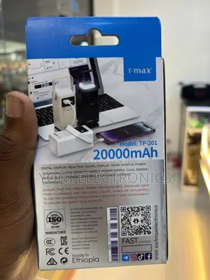 T-Max Tp-201 20000mah Portable Power Bank | 22.5w