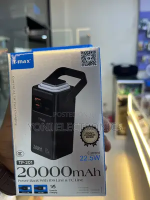 T-Max Tp-201 20000mah Portable Power Bank | 22.5w