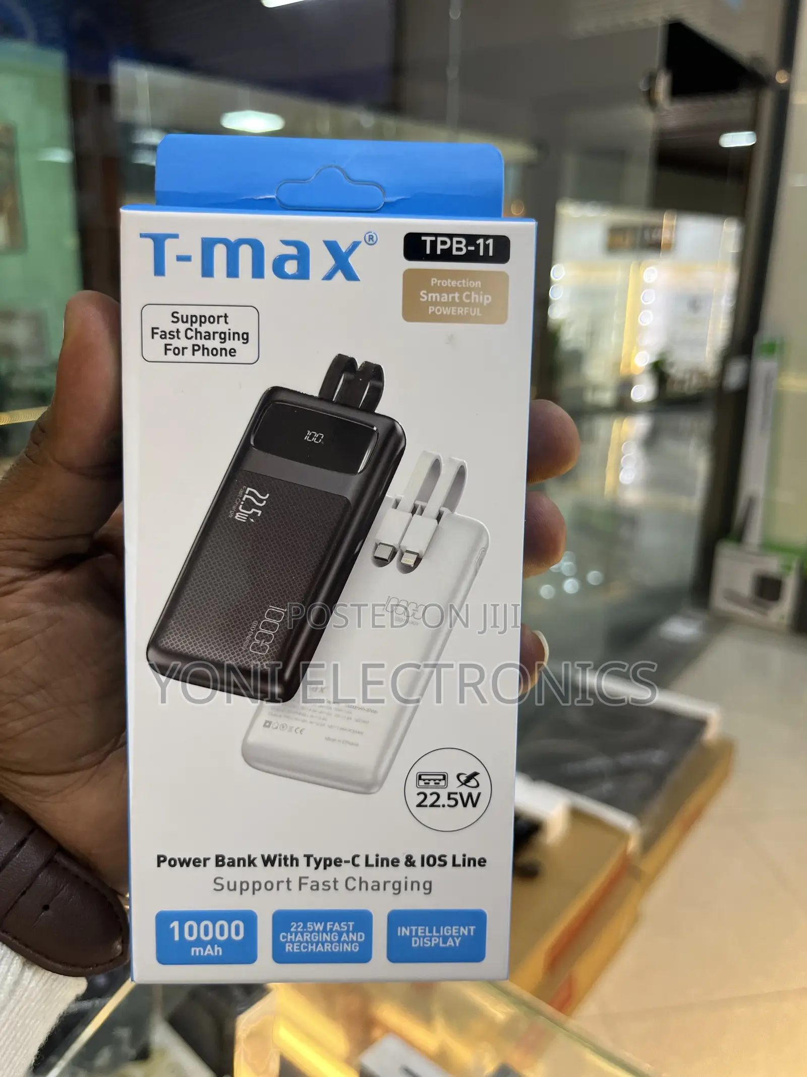 T-max Tpb-11 10000mah Slim Power Bank | 22.5w Fast Chargin