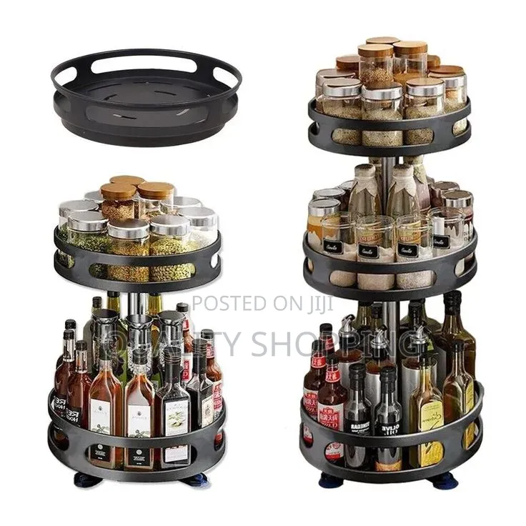 360° Rotating Stainless Steel Storage Rack