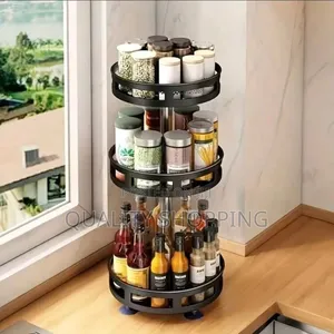 360° Rotating Stainless Steel Storage Rack